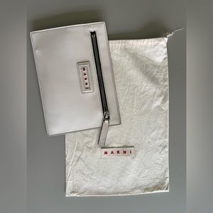 Marni wallet / clutch white leather